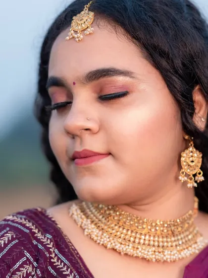 Another close-up focusing on the soft, blended eyeshadow and natural-looking skin finish. I believe makeup should enhance, not mask.