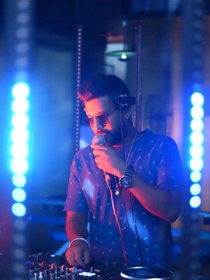 A duplicate of me on the mic.