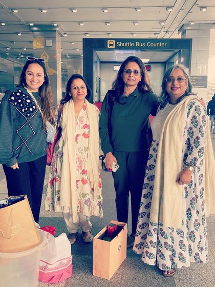 The team arriving at the airport, ready to restore and rejuvenate our lockdown baby. It takes a village, and I am so grateful for mine.