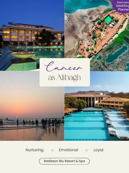 For the nurturing and emotional Cancer, a serene coastal town like Alibagh provides a loyal and intimate setting for a heartfelt wedding.
