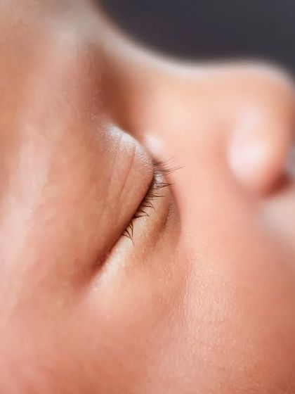 Another beautiful macro shot of a newborn's eyelashes. These simple, quiet photos are often the most treasured.