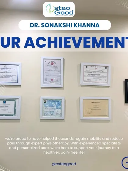 This wall represents years of dedication to my field and the thousands of patients I have helped on their journey to a pain-free life. My qualifications are the foundation of the expert, personalized care you will receive at OsteoGood.