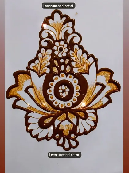 A large, intricate floral motif perfect for the back of the hand or as a central element in a larger design.