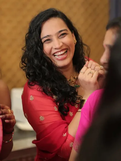 This candid laugh captures the essence of my style. As your 'Host aur Dost', my greatest joy is connecting with guests and sharing in their happiness. An event is successful when everyone feels like part of one big celebration.