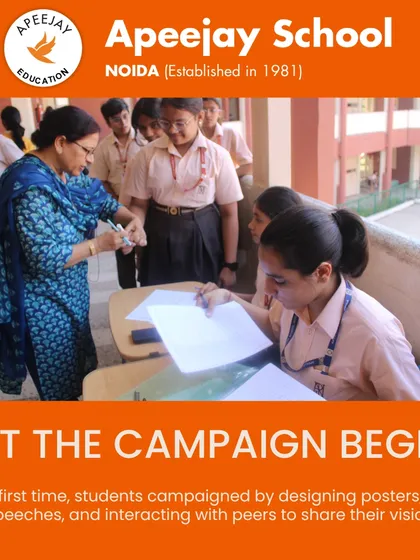 For the first time, our Middle Wing students campaigned for the Prefectorial Board by designing posters, writing speeches, and interacting with peers. This initiative helped them develop communication skills and share their vision for the school.