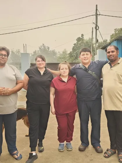 Our team with the amazing vets from Project DOBRO. They conducted 60 successful surgeries at our boarding facility over five days, including sterilizations, tumor removals, and hernia operations.