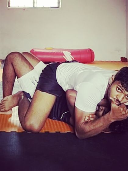 This is a shot from one of my own no-gi BJJ training sessions. I am always a student of the art, constantly refining the same techniques I pass on to my students.