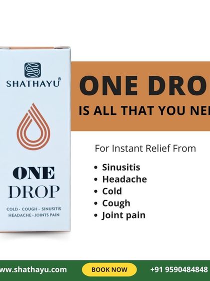 For easy relief from sinusitis, cold, cough, and headache, I recommend our 'One Drop' herbal formula. Used with steam, it effectively decongests nasal passages, eases breathing, and helps reduce recurrent sinusitis.