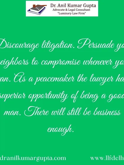 This quote from Abraham Lincoln reflects our core philosophy. We believe a lawyer's primary role is that of a peacemaker, and we always encourage clients to seek compromise and settlement where possible. This approach often saves time, resources, and emotional distress.