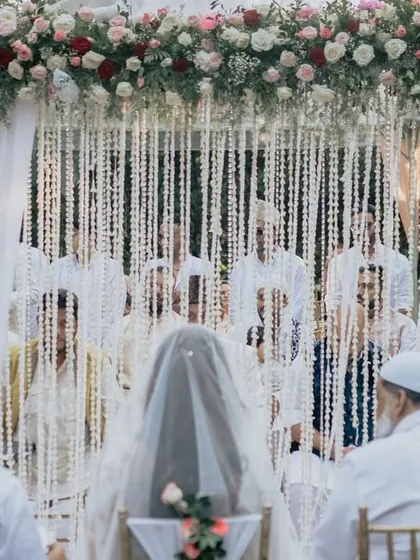 Elegant and serene Nikah ceremonies held at The Farmhouse Collective. The venue's tranquil ambiance provides a respectful and beautiful setting for this sacred union, with options for both open-air and covered setups.