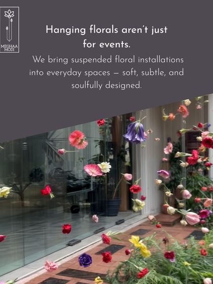 Hanging florals aren't just for events. This beautiful suspended installation brings a soft, subtle, and soulful design element into an everyday space.