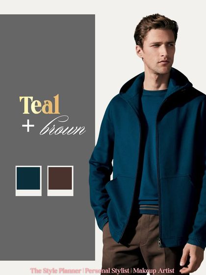Try pairing teal and brown for a rich and unexpected combination. The coolness of the teal balances the warmth of the brown, creating a dynamic and stylish look.
