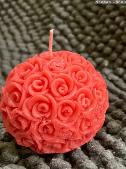 This Raksha Bandhan and Friendship Day, say it with a candle that blooms like your bond. This handcrafted rose ball candle is a flower that never wilts.