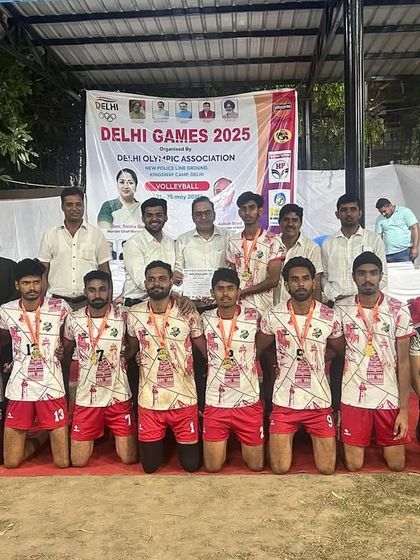 Our players dominated the Delhi Games 2025, securing all three top positions while playing for different clubs. Here is the first-place team with their gold medals.