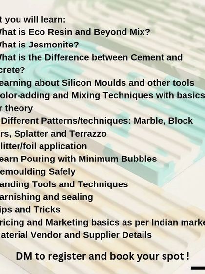 Hues of Memories - Eco-Resin Art Workshops Online Workshops: Learn From Home photo 4