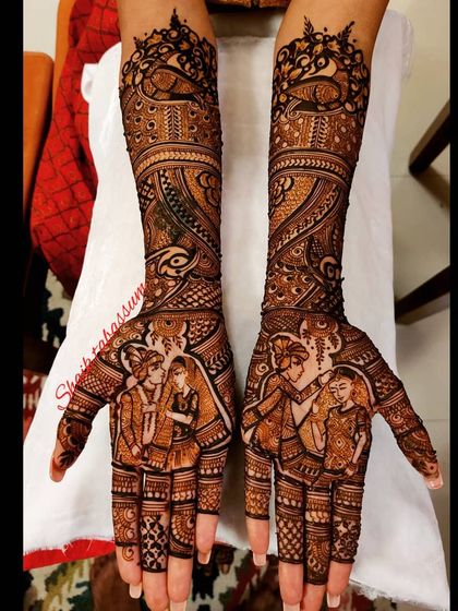 Shaik Tabassum - Destination Wedding Mehendi Portrait Mehendi: Capturing Likeness in Henna photo 11