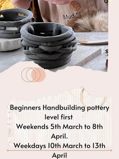 My beginners hand-building pottery course for March and April is now open for registration.