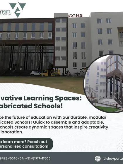 Yes, it's possible to build a full school without bricks or cement. This is one of my prefabricated school buildings, constructed with a durable MS structure and modern panels to create an inspiring learning space quickly and affordably.