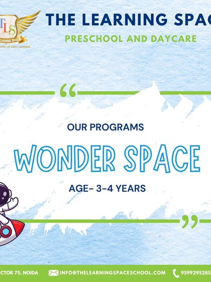A closer look at our Wonders Space program. We are dedicated to nurturing social and intellectual skills right from the foundation years in a world of wonder.