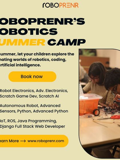 This summer, let your children explore the fascinating worlds of robotics, coding, and AI with our diverse camp offerings, from robot electronics to full-stack web development.
