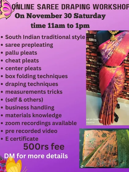 This November workshop included an E-certificate and covered all pleating types in detail.