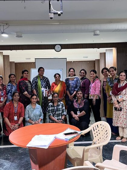 A proud group photo with the teachers from Gopalan International School after a motivating four-hour workshop.