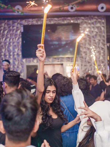 We bring out the sparklers for special moments. It's all about adding that extra flair to make the night memorable.