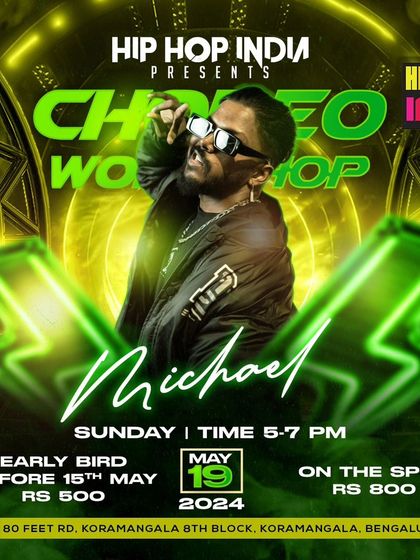 A workshop announcement for one of Hyderabad's finest choreographers. We bring in trending artists to teach fun and popular routines, keeping our community connected to the latest styles.