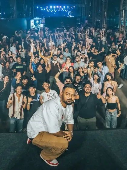 A moment with the crowd at the Homegrown Festival. I always make time to connect with the fans who bring the energy.