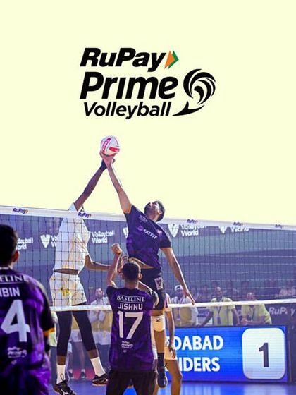 A graphic celebrating the success of RuPay Prime Volleyball Season 2. This is part of the digital content we create to promote and recap the events we manage.