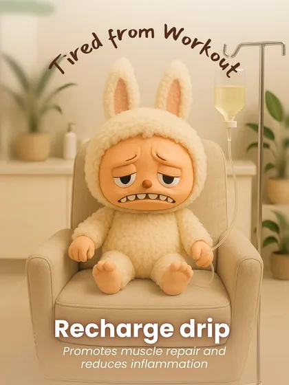 Tired after a tough workout? The IV Recharge Drip promotes muscle repair and reduces inflammation so you can recover faster.
