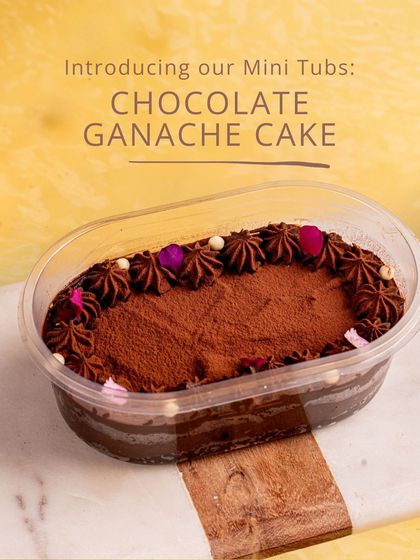 Introducing our Chocolate Ganache Cake in a mini tub. It's the same rich, melt-in-your-mouth cake, portioned for one or two.