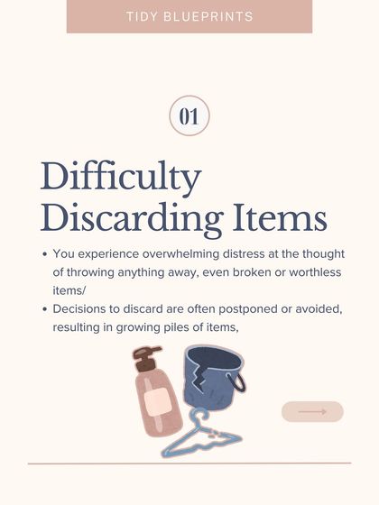 One of the key signs of chronic hoarding is difficulty discarding items, even if they are broken or worthless. This leads to growing piles and a feeling of being overwhelmed.