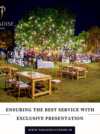 We believe in creating magic. Our outdoor event setups, like this starlit dining arrangement on the lawn, transform any celebration into an unforgettable experience. We handle everything from the lighting to the seating to ensure a flawless presentation.