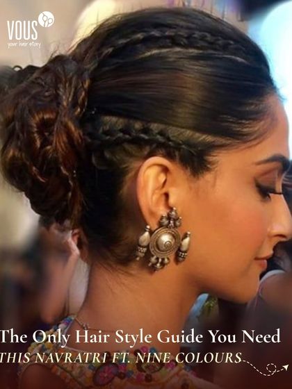 You plan your Navratri outfits for all nine days, so why not your hair? This guide matches a unique hairstyle to each of the nine colors of the festival, ensuring you look complete from head to toe.