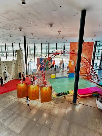 Our bright, spacious studio at the DDA Stadium in Siri Fort is the perfect place to practice. With high ceilings, professional rigging, and plenty of natural light, it's a welcoming environment for everyone.