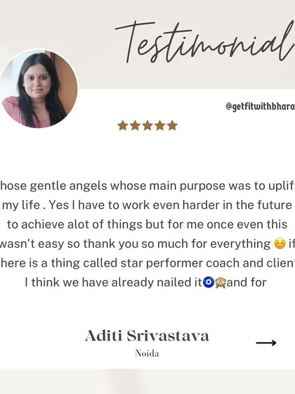 Aditi felt that my purpose was to uplift her. She acknowledges that the journey wasn't easy, but with the right support, she achieved things she didn't think were possible.