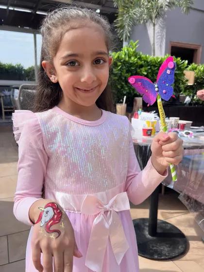It's all in the details. From a magical butterfly wand to a temporary unicorn tattoo, we make sure every element of the party fits the theme and adds a touch of wonder for the kids.