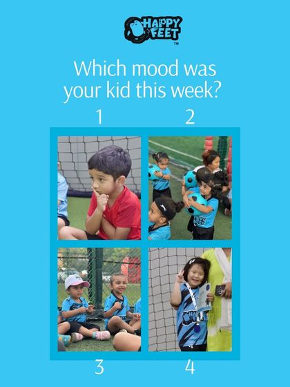 Which mood was your kid this week? This fun post shows the range of emotions we see, from thoughtful and focused to pure, celebratory joy. They are all part of our Happy Feet family.