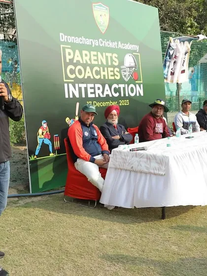 A senior coach, a former student of Shri Gurcharan Singh ji, shares his experience during a parent-coach interaction. Our coaching staff is built on a foundation of deep knowledge passed down through generations.