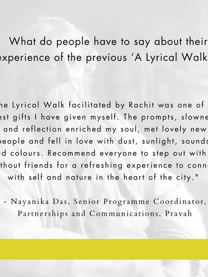 These are more reflections from people who have joined my walks. Their words speak to the soul-nourishing, meditative, and connecting power of blending poetry with nature. I am so grateful for their willingness to share their experiences.