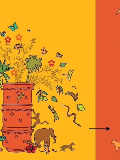 The vibrant patterns of Gond art, which we use on some of our composters, are filled with images from nature. This art style celebrates the interconnectedness of all living things, a principle that is at the heart of composting.