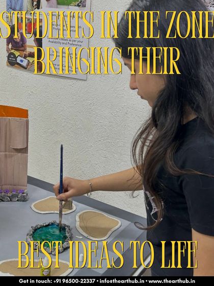 I create a focused environment where students can bring their best ideas to life. This student is working on a detailed architectural model, a key component for an interior or architectural design portfolio.