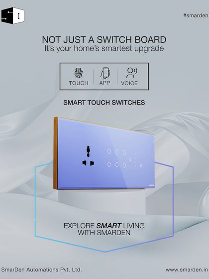 This is more than a switchboard; it's your home's smartest upgrade. I provide three ways to control your space: responsive touch, the SmarDen app, and integrated voice commands.