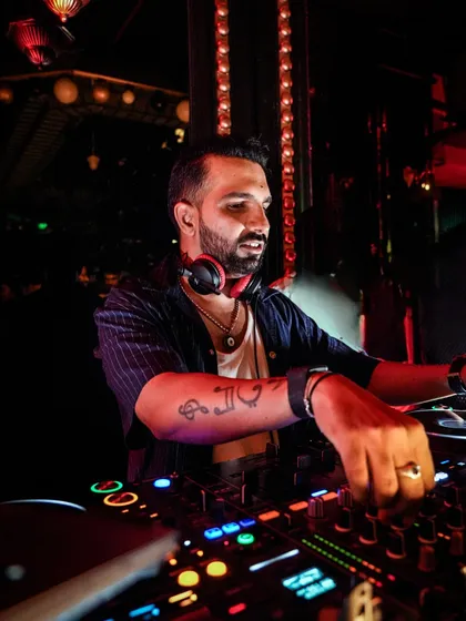 In the zone at Game Palacio, Palladium. This is that moment of focus, finding the perfect track to transition the mood and keep the dance floor locked in.