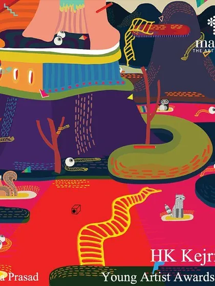 An example of the imaginative work from a winner of the HK Kejriwal Young Artist Awards. This piece by Sadhna Prasad showcases the fantastical and creative talent we are proud to support and introduce to the art community.