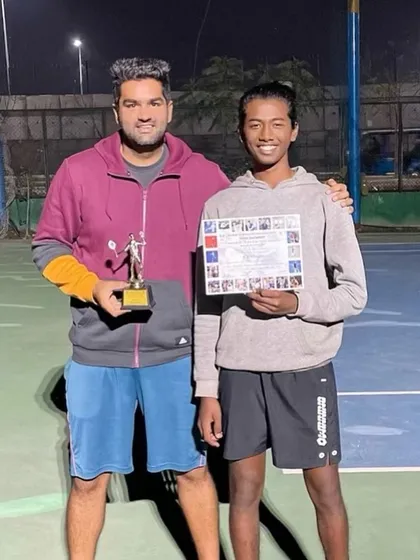 Another title for Piyush Priyadarshi, winning the boys Under-18 doubles at a tournament organized by the Grand Slam Tennis Academy. We are super proud of his consistent efforts and results on the AITA circuit.