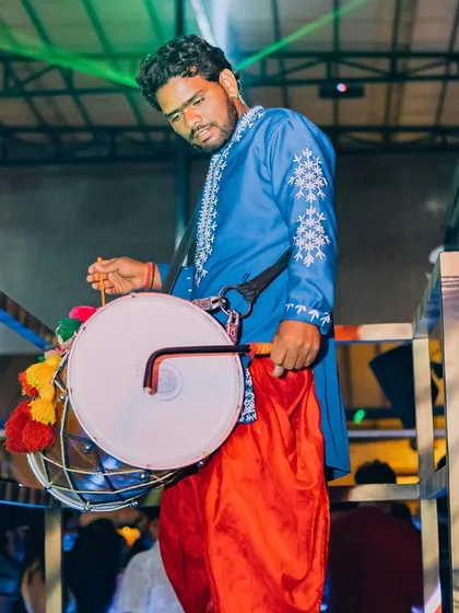 The Dhol player from my Rock & Dhol Soniye night. This jugalbandi concept is a unique offering.