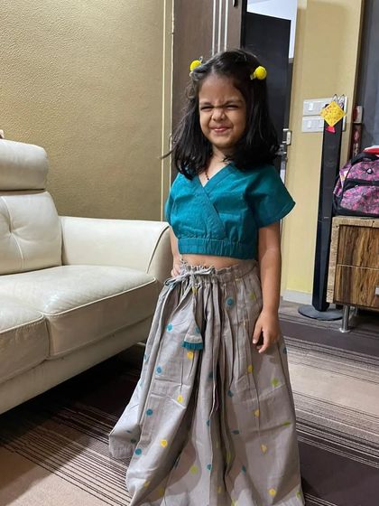 I love this picture of Riva making a funny face. It perfectly captures the spirit of my brand: kids should be comfortable enough in their clothes to be playful and expressive.