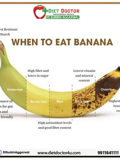 The ripeness of a banana affects its nutritional profile. An underripe banana is high in prebiotics and resistant starch, while a ripe banana has higher antioxidant levels and a sweeter taste.